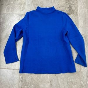 JJill Majestic Funnel Neck Sweater Size Large Electric Blue